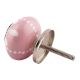 Pink Heart Ceramic Floral Knobs